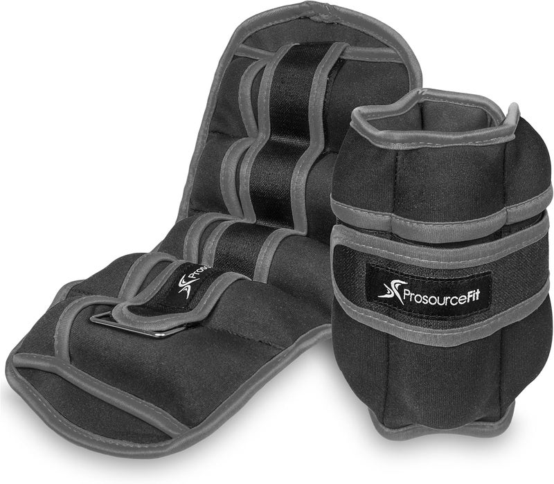 ProSourceFit Ankle/Wrist and Arm/Leg Weights Set of 2, Adjustable Strap 1 lb-5 lb, Adjustable Weight 15 lb, 10 lb, 7 lb for Men and Women - Image 1